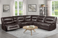 Dyersburg 6-Piece Power Reclining Sectional in Brown - 9579BRW*6LRRRPW - FAMSA Furniture (TX)