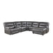 Dyersburg 6-Piece Power Reclining Sectional with Right Chaise in Gray - 9579GRY*6LRRCPW - FAMSA Furniture (TX)