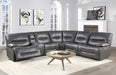 Dyersburg 6-Piece Power Reclining Sectional in Gray - 9579GRY*6LRRRPW - FAMSA Furniture (TX)