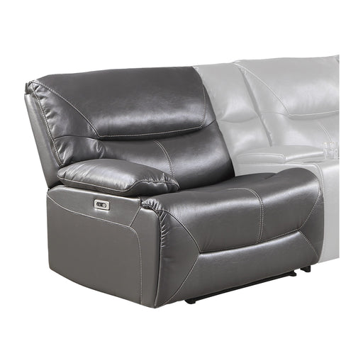 Dyersburg (1/6)Power Left Side Reclining Chair with USB Port in Gray - 9579GRY-LRPW - FAMSA Furniture (TX)