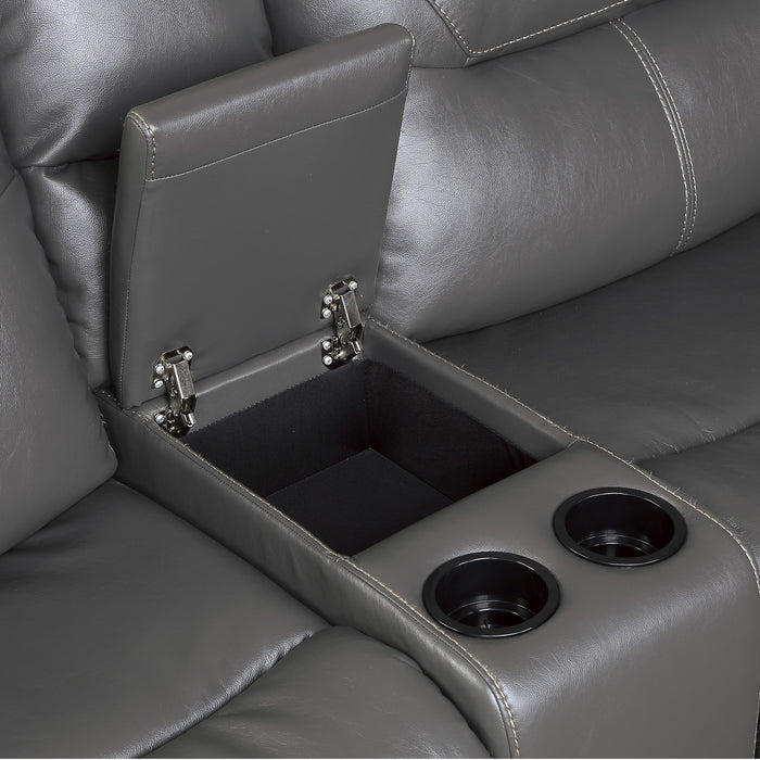 Dyersburg 6-Piece Power Reclining Sectional with Right Chaise in Gray - 9579GRY*6LRRCPW - FAMSA Furniture (TX)