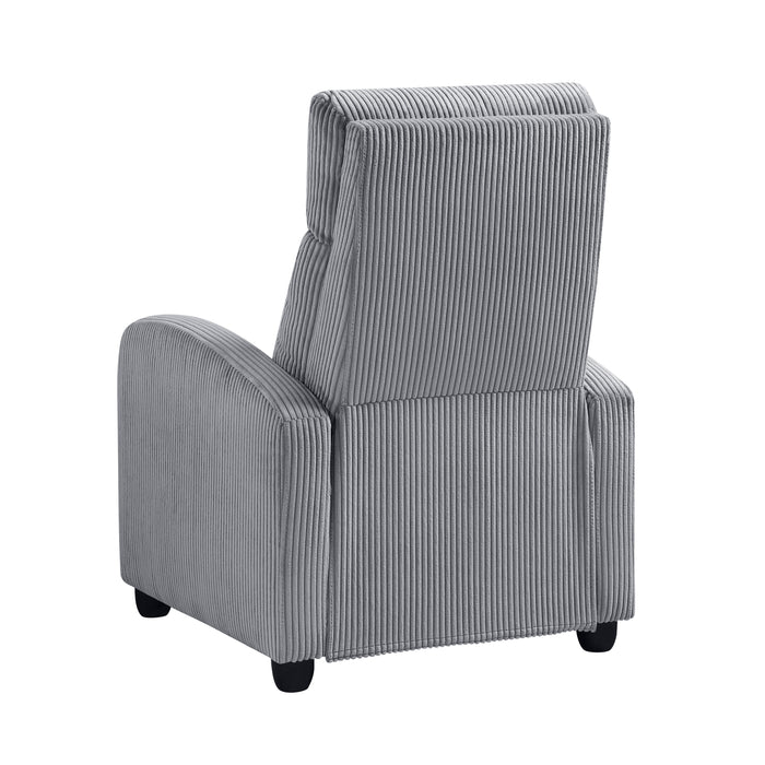 Parsons Push Back Reclining Chair in Gray - 9588DGY-1PB - FAMSA Furniture (TX)