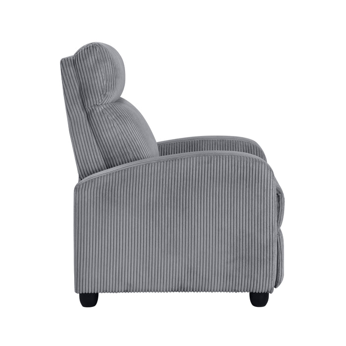 Parsons Push Back Reclining Chair in Gray - 9588DGY-1PB - FAMSA Furniture (TX)
