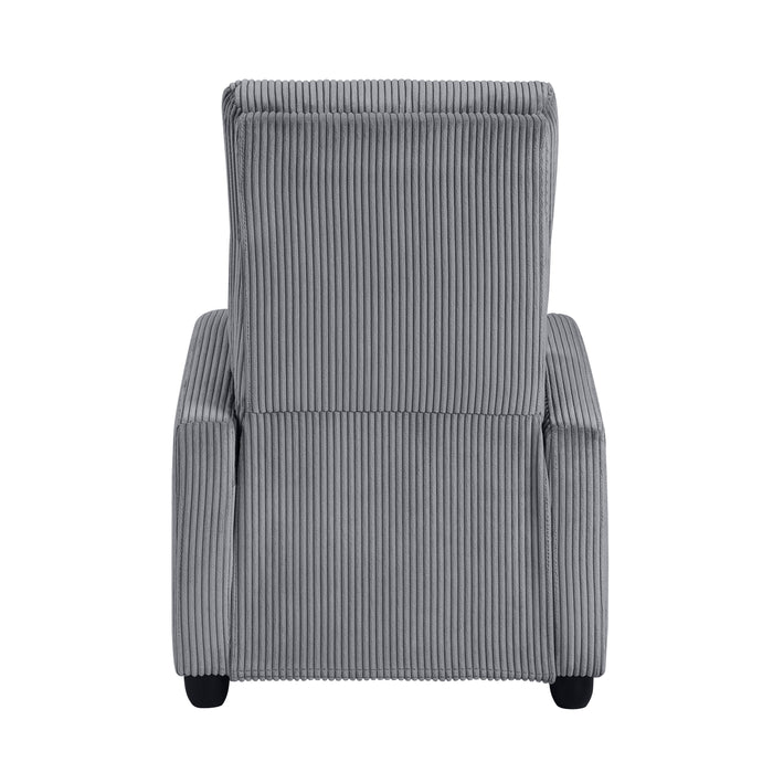 Parsons Push Back Reclining Chair in Gray - 9588DGY-1PB - FAMSA Furniture (TX)