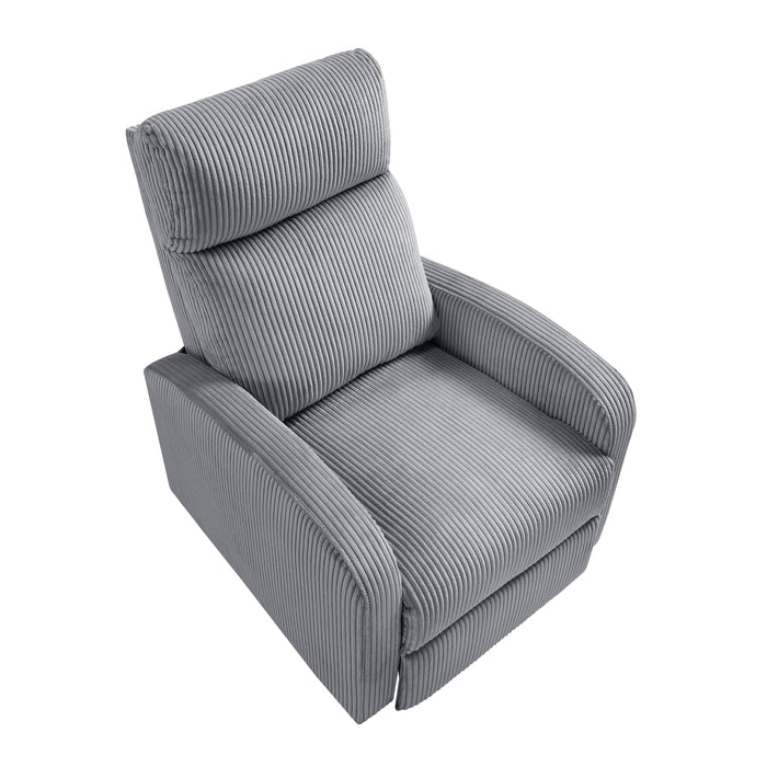Parsons Push Back Reclining Chair in Gray - 9588DGY-1PB - FAMSA Furniture (TX)