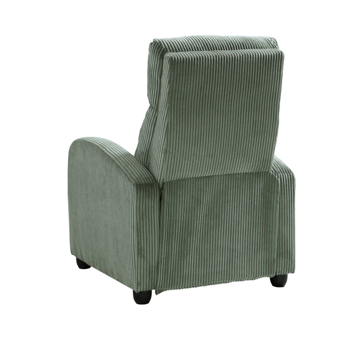 Parsons Push Back Reclining Chair in Green - 9588GRN-1PB - FAMSA Furniture (TX)