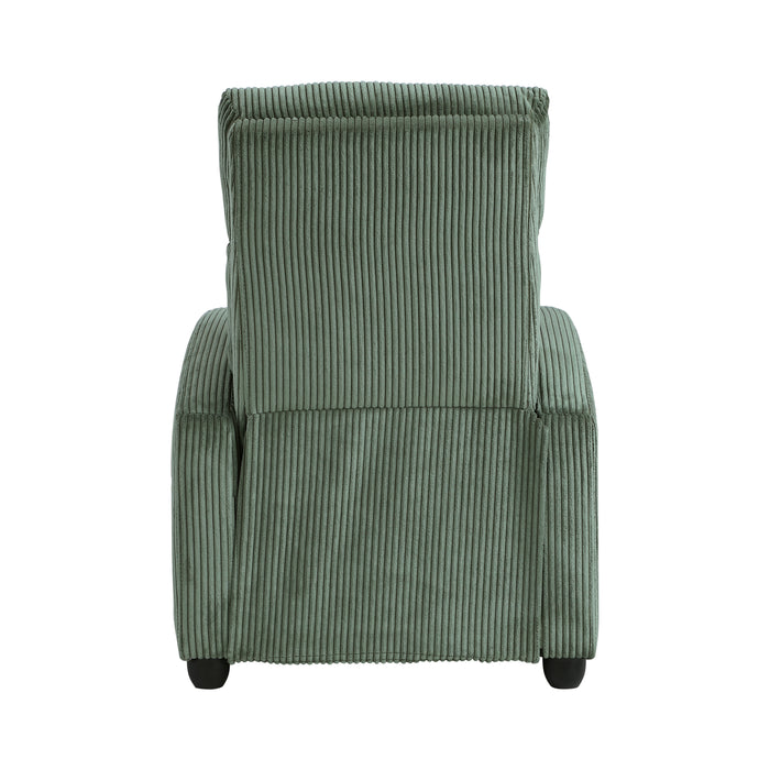 Parsons Push Back Reclining Chair in Green - 9588GRN-1PB - FAMSA Furniture (TX)