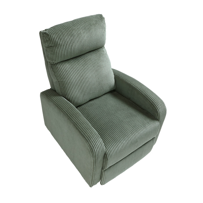Parsons Push Back Reclining Chair in Green - 9588GRN-1PB - FAMSA Furniture (TX)
