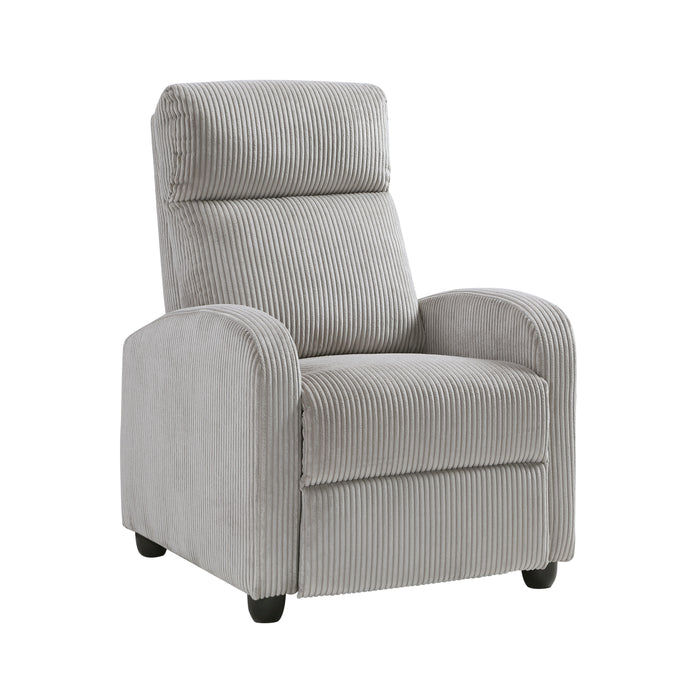 Parsons Push Back Reclining Chair in Gray - 9588GRY-1PB - FAMSA Furniture (TX)