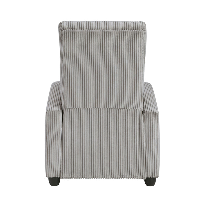 Parsons Push Back Reclining Chair in Gray - 9588GRY-1PB - FAMSA Furniture (TX)