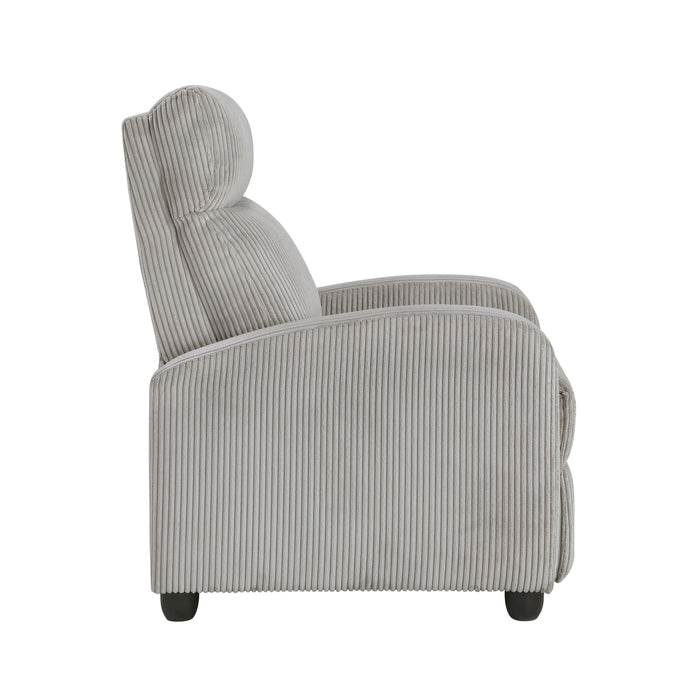 Parsons Push Back Reclining Chair in Gray - 9588GRY-1PB - FAMSA Furniture (TX)