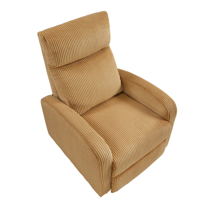 Parsons Push Back Reclining Chair in Yellow - 9588YLW-1PB - FAMSA Furniture (TX)