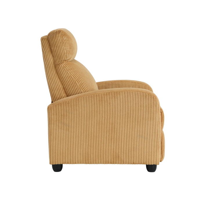 Parsons Push Back Reclining Chair in Yellow - 9588YLW-1PB - FAMSA Furniture (TX)