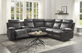 Socorro 3-Piece Reclining Sectional with Left Console in Gray - 9599GRY*SC - FAMSA Furniture (TX)