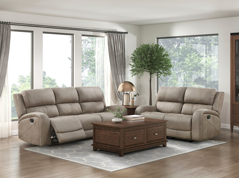 Pagosa Double Reclining Loveseat in Brown - 9601BR-2 - FAMSA Furniture (TX)