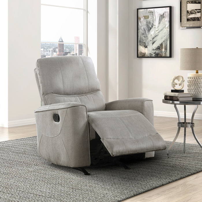 Ouray Rocker Reclining Chair in Gray - 9602GY-1 - FAMSA Furniture (TX)
