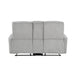 Lyndon Double Reclining Loveseat with Center Console in Gray - 9610GY-2 - FAMSA Furniture (TX)