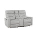 Lyndon Double Reclining Loveseat with Center Console in Gray - 9610GY-2 - FAMSA Furniture (TX)