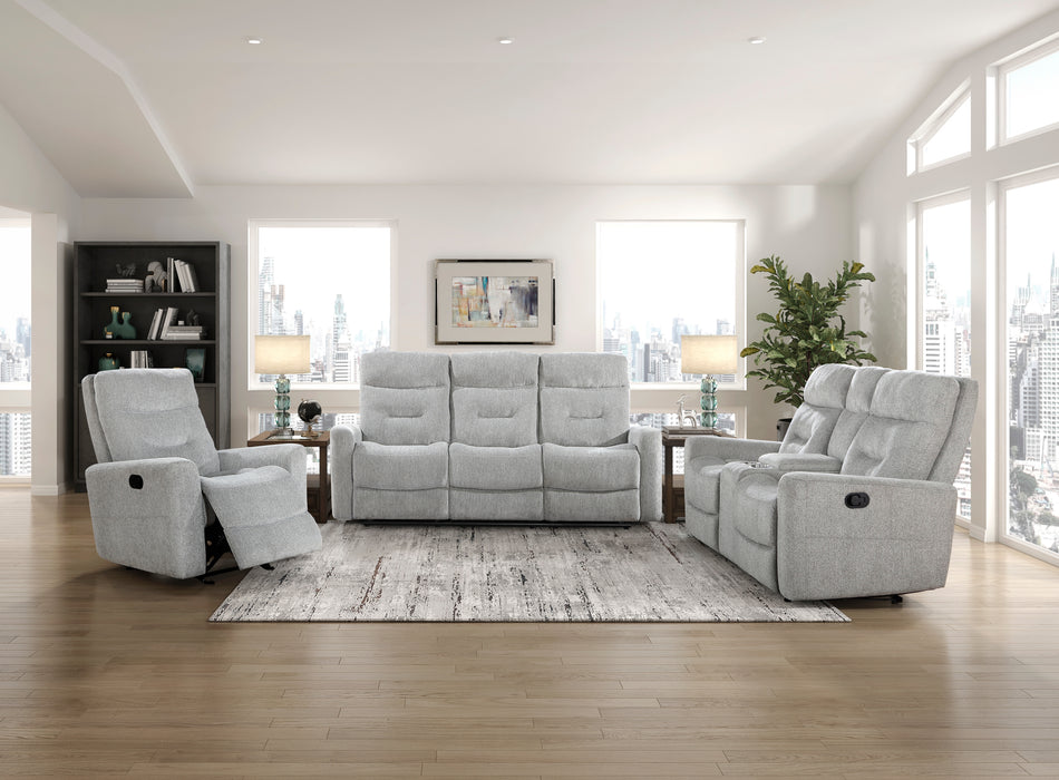 Lyndon Double Reclining Sofa in Gray - 9610GY-3 - FAMSA Furniture (TX)