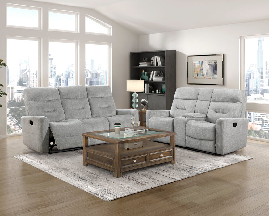 Lyndon Double Reclining Sofa in Gray - 9610GY-3 - FAMSA Furniture (TX)