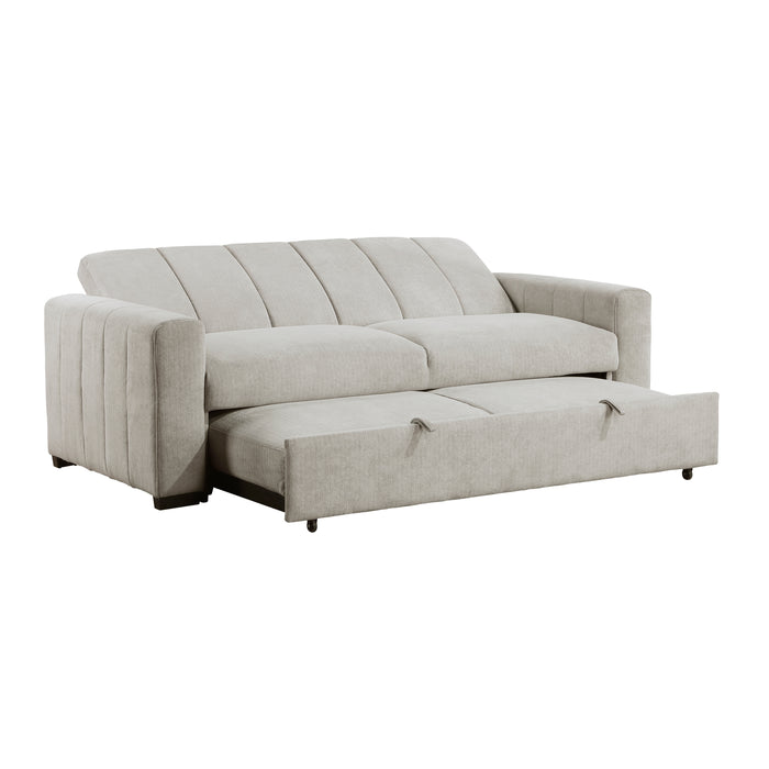 Michah Convertible Sofa with Pull-out Bed in Gray - 9622LG-3CL* - FAMSA Furniture (TX)