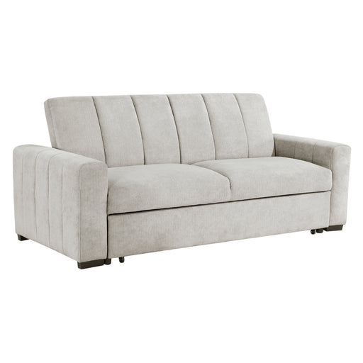 Michah Convertible Sofa with Pull-out Bed in Gray - 9622LG-3CL* - FAMSA Furniture (TX)