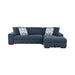 Raife 3-Piece Sectional with Right Chaise and Ottoman in Blue - 9624BU*32LRC - FAMSA Furniture (TX)