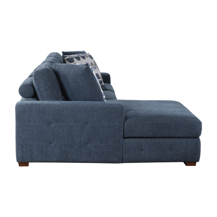 Raife 2-Piece Sectional with Left Chaise in Blue - 9624BU*2LC2R - FAMSA Furniture (TX)