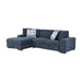 Raife 3-Piece Sectional with Left Chaise and Ottoman in Blue - 9624BU*3LC2R - FAMSA Furniture (TX)