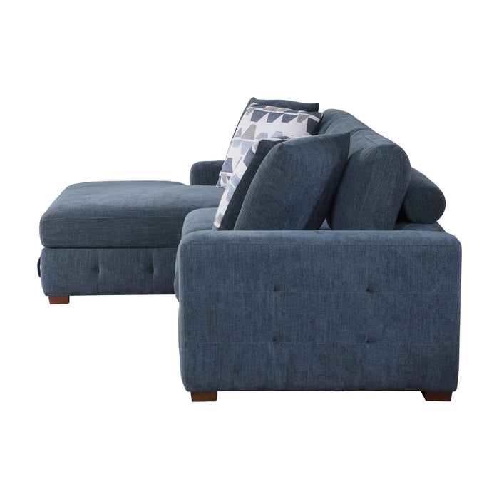 Raife 2-Piece Sectional with Left Chaise in Blue - 9624BU*2LC2R - FAMSA Furniture (TX)