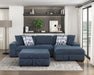 Raife 3-Piece Sectional with Right Chaise and Ottoman in Blue - 9624BU*32LRC - FAMSA Furniture (TX)