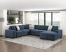 Raife 4-Piece Sectional with Right Chaise in Blue - 9624BU*42LRC - FAMSA Furniture (TX)