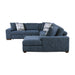 Raife (5)5-Piece Sectional with Right Chaise and Storage Ottoman in Blue - 9624BU*52LRC - FAMSA Furniture (TX)