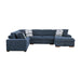 Raife (5)5-Piece Sectional with Right Chaise and Storage Ottoman in Blue - 9624BU*52LRC - FAMSA Furniture (TX)