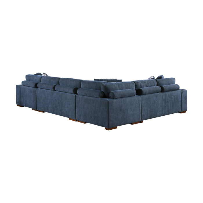 Raife 4-Piece Sectional with Right Chaise in Blue - 9624BU*42LRC - FAMSA Furniture (TX)
