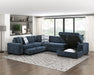 Raife 4-Piece Sectional with Right Chaise in Blue - 9624BU*42LRC - FAMSA Furniture (TX)