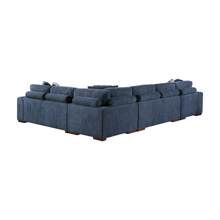 Raife 4-Piece Sectional with Left Chaise in Blue - 9624BU*42RLC - FAMSA Furniture (TX)