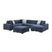 Raife (5)5-Piece Sectional with Right Chaise and Storage Ottoman in Blue - 9624BU*52LRC - FAMSA Furniture (TX)
