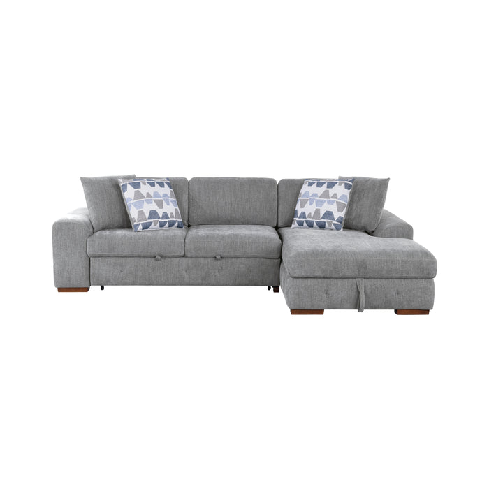 Raife 2-Piece Sectional with Right Chaise in Gray - 9624GY*22LRC - FAMSA Furniture (TX)