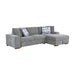 Raife 2-Piece Sectional with Right Chaise in Gray - 9624GY*22LRC - FAMSA Furniture (TX)