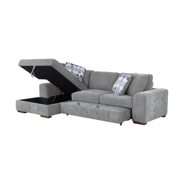 Raife 2-Piece Sectional with Left Chaise in Gray - 9624GY*2LC2R - FAMSA Furniture (TX)