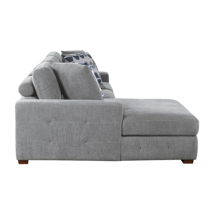 Raife 2-Piece Sectional with Left Chaise in Gray - 9624GY*2LC2R - FAMSA Furniture (TX)