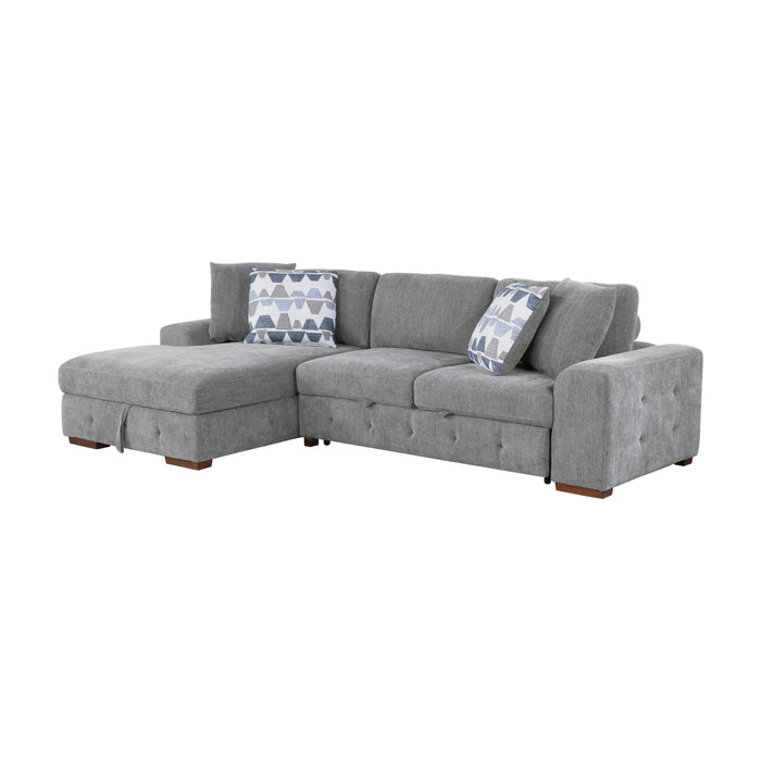 Raife 2-Piece Sectional with Left Chaise in Gray - 9624GY*2LC2R - FAMSA Furniture (TX)
