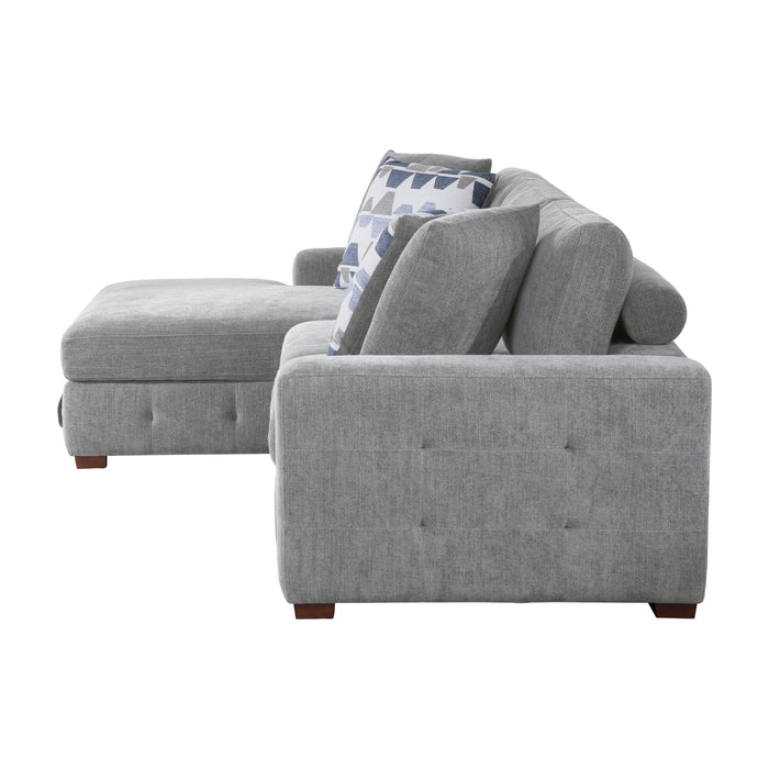 Raife 2-Piece Sectional with Left Chaise in Gray - 9624GY*2LC2R - FAMSA Furniture (TX)
