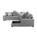Raife 4-Piece Sectional with Right Chaise in Gray - 9624GY*42LRC - FAMSA Furniture (TX)
