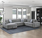 Raife 4-Piece Sectional with Left Chaise in Gray - 9624GY*42RLC - FAMSA Furniture (TX)