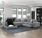 Raife 4-Piece Sectional with Left Chaise in Gray - 9624GY*42RLC - FAMSA Furniture (TX)