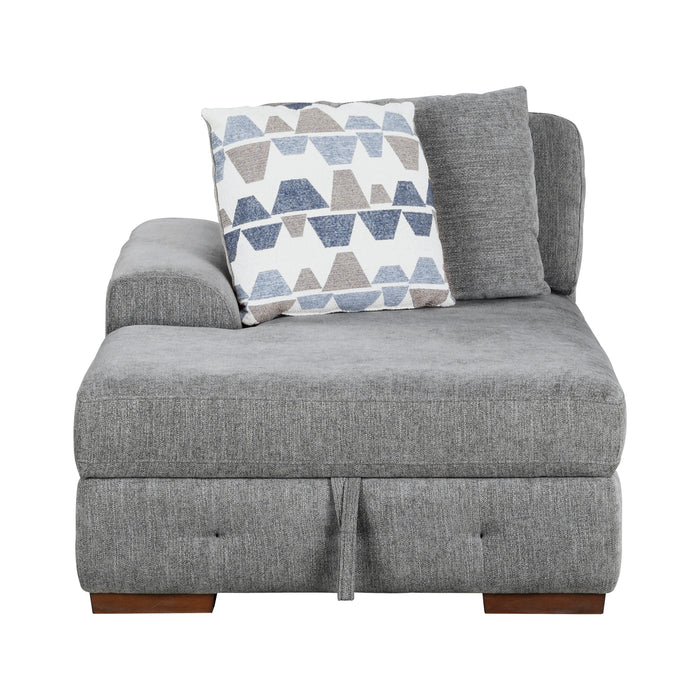9624GY-LC Left Side Chaise With Hidden Storage image