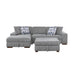 Raife 3-Piece Sectional with Left Chaise and Ottoman in Gray - 9624GY*3LC2R - FAMSA Furniture (TX)