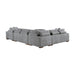 Raife (5)5-Piece Sectional with Right Chaise and Storage Ottoman in Gray - 9624GY*52LRC - FAMSA Furniture (TX)